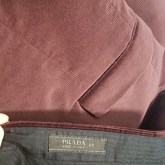 Prada cotton corduroy purple two button suit 50R - Picture 7 of 8